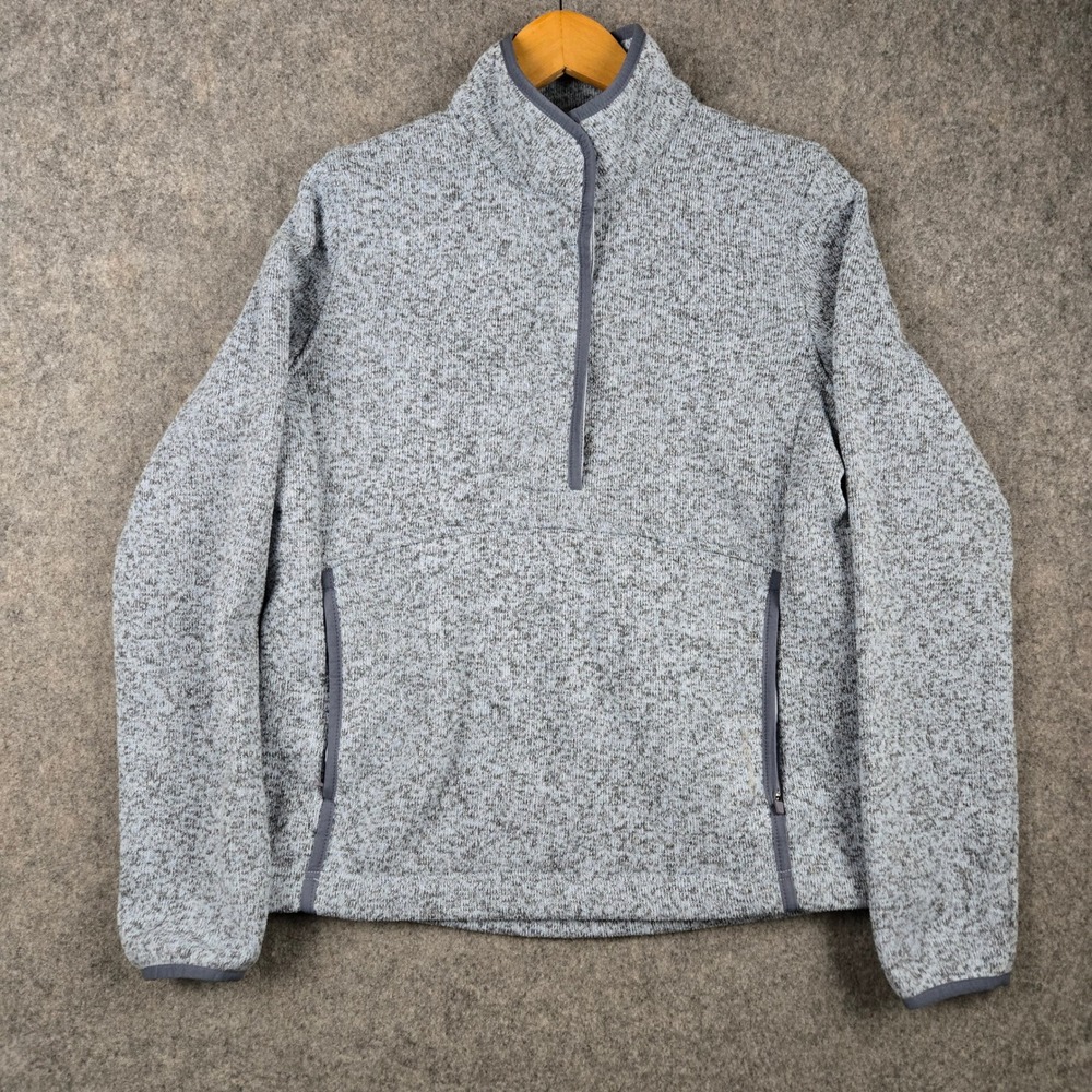 Zero Restriction Wolff Fleece Sweater Mens S Gray Pullover Quarter Snap Golf